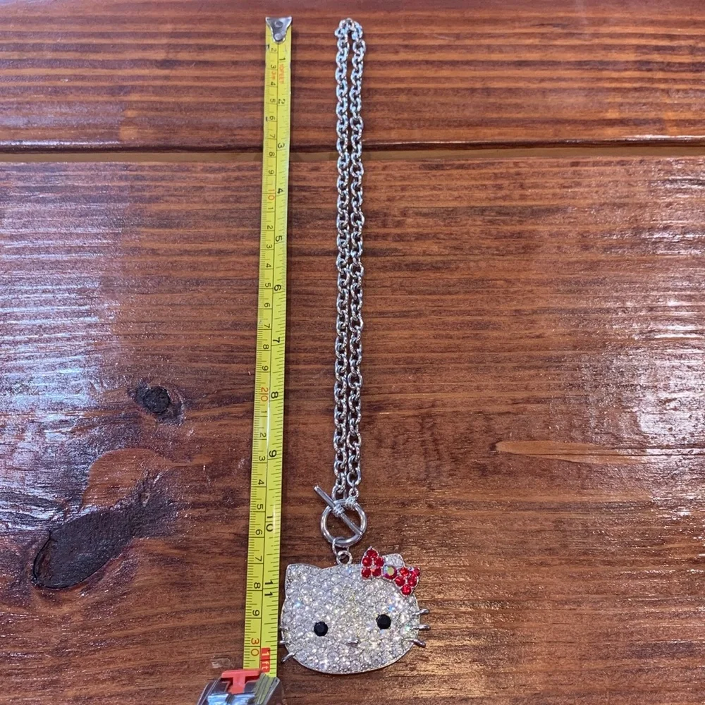 Sanrio Hello Kitty Large Rhinestone Pendant Necklace - Picture 4 of 17